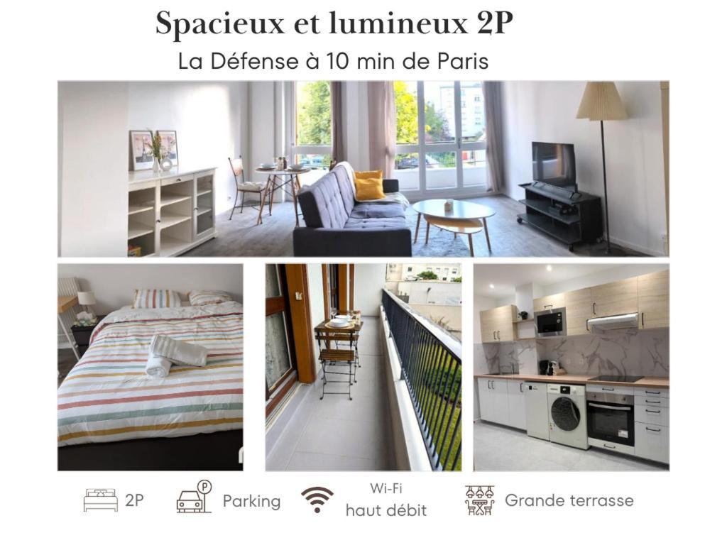 Apartament Evasion La Defense - Balcon & Wi-Fi, A 10 Min De Paris Courbevoie Zewnętrze zdjęcie